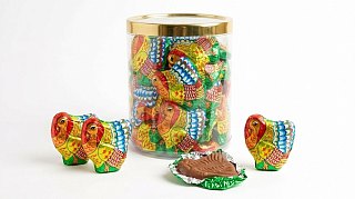 Madelaine Milk Solid Chocolate Mini Turkey Tub 40ct
