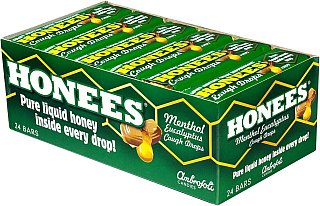 Honees Menthol Honey Eucalyptus Cough Drops 24ct