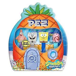 PEZ Spongebob Gift Set Collective Tin 4 Dispensers