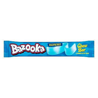 Bazooka UK Chews Sour Chewy Candy Bar Blue Raspberry 14g 60ct Tray