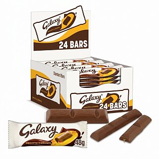 Mars UK Import Galaxy Smooth Caramel Chocolate Bar 48g 24ct