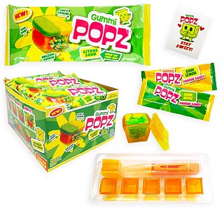 Gummi Popz Sour Citrus Gummy Popping Candy Kits 1.8oz 12ct