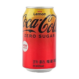 Coca Cola Korea Zero Sugar Lemon Soda Can 350ml 6 Pack