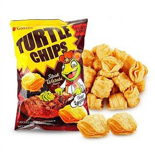 Turtle Chips Korea Steak Wasabi 5.65 oz 6 Huge Bags