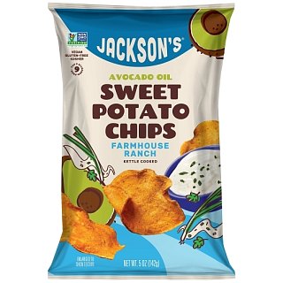 Jacksons Sweet Potato Chips Farmhouse Ranch Avocado Oil 5oz 12ct