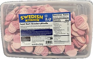 Mito Swedish Style Gummy Hearts Strawberry Vanilla 5 lb