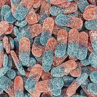 Lutti Swedish Bubblizz Mini Surf Gummy Candy Red Blue 4.4 lb
