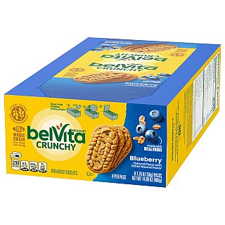 Belvita Crunchy BLUEBERRY Breakfast Bars Biscuits 1.76 oz 8ct Tray