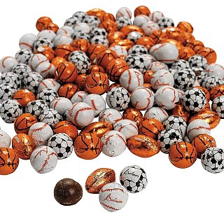 Palmer Chocolate Foil Basketball Football Soccer Baseball 2.2 lb 180ct