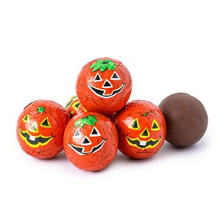 Madelaine Halloween Crisp Milk Chocolate Foil Pumpkin Balls 5lb
