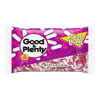 Good & Plenty Licorice Flavored Chewy Candy 5 Pound Bag
