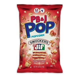 Candy Pop JIF  Peanut Butter & Strawberry Jelly Popcorn 5.25oz 12ct