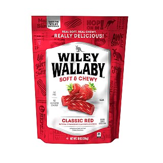 Wiley Wallaby Australian Red Strawberry Licorice Soft Chewy 10 oz