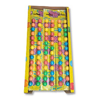 Bubble Bitez Yummy Fruity Gumball 2.47 oz 12 ct Tray Peg