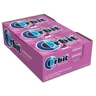 Orbit Bubblemint Sugar Free Chewing Gum 12 Count 14 Pieces Each Tray