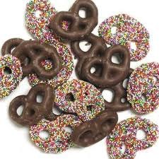 Asher Milk Chocolate Mini Pretzel Multi Seed 4 POUND BOX 200 PIECES