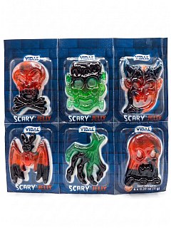 Vidal Halloween Scary Gummy Jelly Candy Sheet Pack of  5