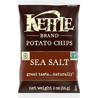 Kettle Brand Potato Chips Original Sea Salt  2oz 6ct