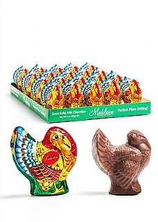 Madelaine Milk Chocolate Foil Wrapped Turkey  1oz 20ct Tray