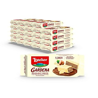 Loacker Gardena Cookie Wafer WHITE HAZELNUT 1.34 oz 25 ct