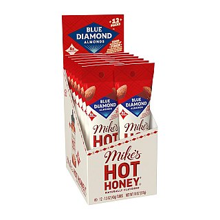 Blue Diamond Almond Tubes Mike's Hot Honey 1.5oz 12ct