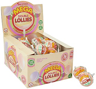 Swizzels UK Import Double Lollies Lollipops 32g 36ct Tray