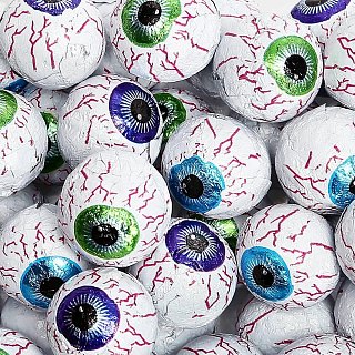 Halloween Chocolate Foil Googly Eye Balls 5lb