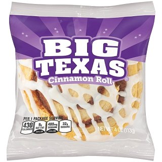 Big Texas Cinnamon Roll Single Serve 4oz 6ct