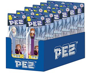 Pez Frozen Candy & Dispenser Assorted Blister Pack Tray 12 ct