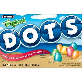 Tootsie Roll Dots Tropical 12 Count Theater Box 6.5 Ounce Each