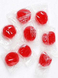 Sunsations Cherry Fruit Jell Gem Super Soft Candy Wrapped  5 lb