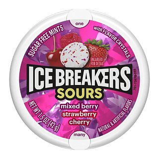 Ice Breakers SOURS Mints Mixed Berry Cherry 1.5oz 8 pack