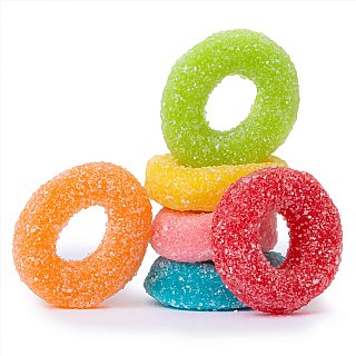 Clever Sour Gummy Neon Loop Rings 5 lb