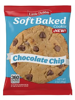 Little Debbie Soft Baked Jumbo Cookie Chocolate Chip 3oz 8ct Tray