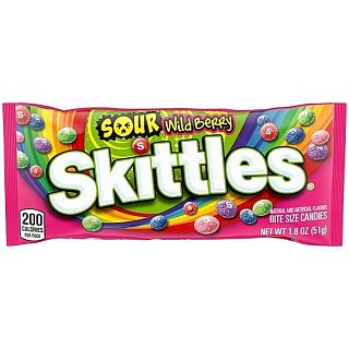 Skittles Sour Wild Berry Chewy Candy 1.8 oz 24 ct