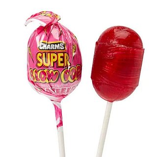 Super Blow Pop All Pink Strawberry Lollipops 36ct Bag