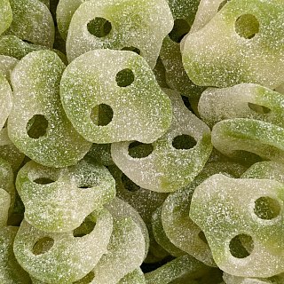 Candy People Swedish Sour Apple Gummy Skulls 4.4 lb