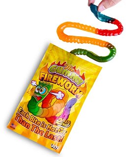 Gummy Fireworm Super Hot Gummy Worm 2 Feet 6 Pack