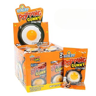 Ricky Joy Popping Candy Gummy Fried Egg 24ct Tray