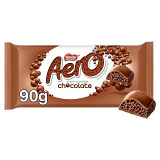 Nestle UK Import Aero GIANT Bubbly Milk Chocolate Share Bar 90g 15ct