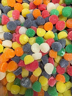Giant Sugared Assorted Jelly Drops Soft Chewy 1" 5 lb