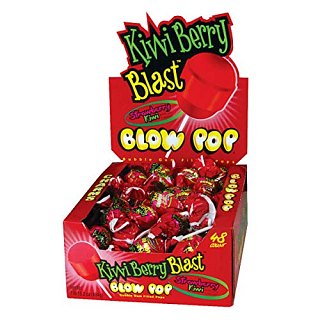 Charms Kiwi Berry Blow Pops 48 Count 0.65 Ounce Tray