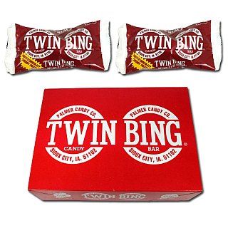 Palmers Twin Bing Chocolate Covered Cherry Nougat Candy Bar 36ct