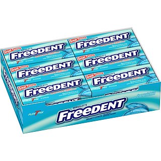WRIGLEY'S FREEDENT Spearmint Chewing Gum, Bulk 5 Stick, 12 Pack