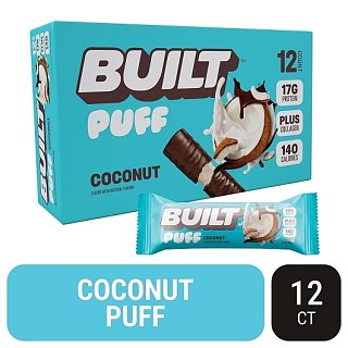 Built Coconut Puff Protein Bars 1.41 oz 12 ct