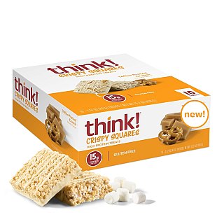 Think Protein Crispy Squares Toffee Pretzel Crunch 1.48oz 10ct