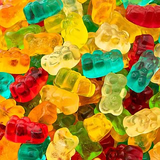 Assorted Bears Dye Free Natural Color Gummy Candy 2.2 lb