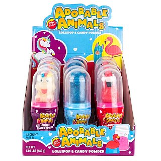 Koko's Adorable Animal Dip-N-Lik Lollipop Powder Candy 1.4 oz 12ct