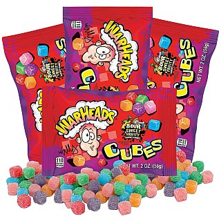Warheads Sour Chewy Cubes Assorted 2 OUNCE 15 COUNT