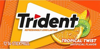 Trident Tropical Twist Gum 12 Ct 14 Sticks